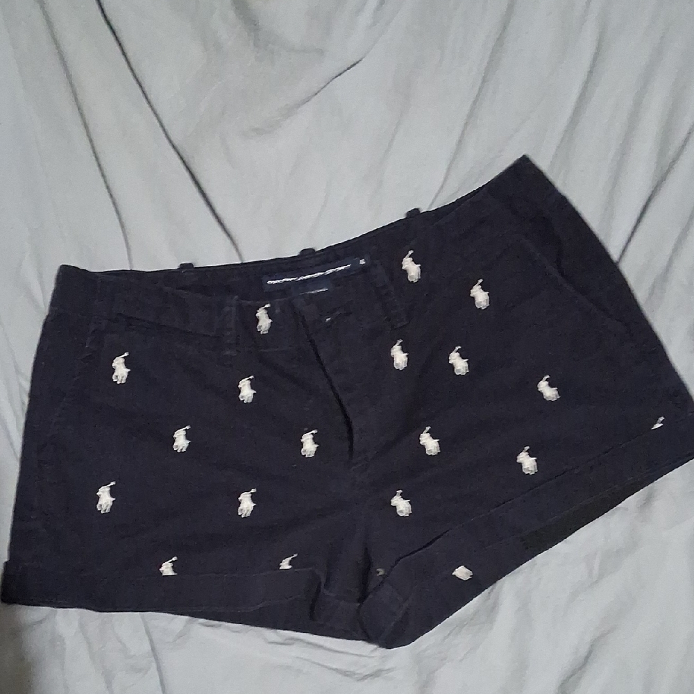 Polo by Ralph Lauren Black Women's Shorts with Embroidered Logo